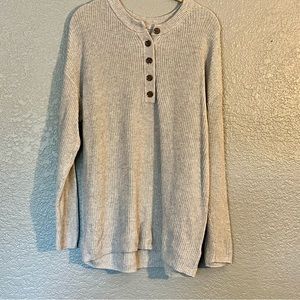 Aerie Small oversized button up Grey Sweater